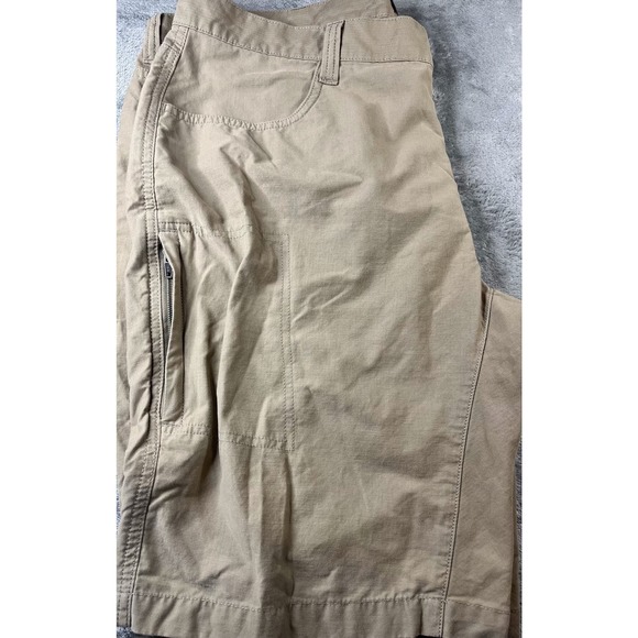 Eddie Bauer Mens Tan Canvas Utility Shorts Outdoor Casual Comfort - Picture 5 of 11